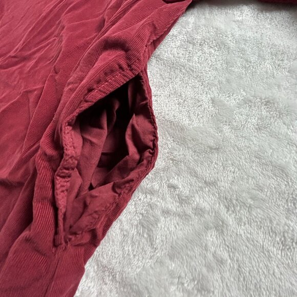 CP Shades Womens XL Corduroy Long Sleeve Cowl Neck Dress Red Pockets USA NWOT - Picture 6 of 9